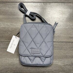Vera Bradley RFID Mini Hipster Cross Body Frost Gray Ultralight NWT